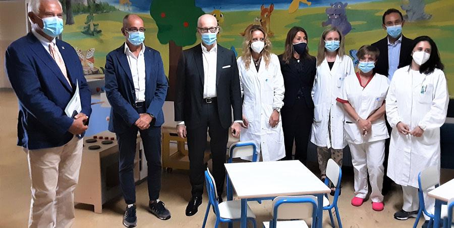 Nuove sale di attesa per il reparto di pediatria e il pronto soccorso pediatrico dell’Ospedale di Pescara